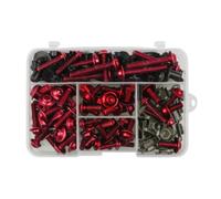 Modified Motorcycle Shell Screws Complete Fairing Bolts Screw For For Ninja 650R 1000 Z750 Z1000 ZZR600 Motorcycle decorative accessories(Rosso)
