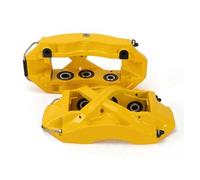 Modified X62 Fluorescent Green Brake Caliper 330mm-380mm Drilled Disc Rotor Compatible for Toyota pardo GX460/4Runner(Yellow caliper)