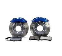 Modified X62 Fluorescent Green Brake Caliper 330mm-380mm Drilled Disc Rotor Compatible for Toyota pardo GX460/4Runner(Blue Brake Kit)