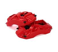 Modified X62 Fluorescent Green Brake Caliper 330mm-380mm Drilled Disc Rotor Compatible for Toyota pardo GX460/4Runner(Red caliper)