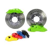 Modified X62 Fluorescent Green Brake Caliper 330mm-380mm Drilled Disc Rotor Compatible for Toyota pardo GX460/4Runner(Brake Caliper)