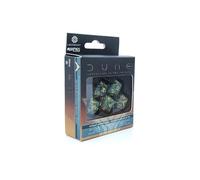 Modiphius Dune RPG: Dice Set - Atreides (MUH052169) | Polyhedral D20 gaming set with custom hawk symbol, compatible with Dune: Adventures in the Imperial Imperium tabletop RPG