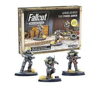 Modiphius Entertainment Fallout Wasteland Warfare Unaligned T51 Power Armour Miniatures Set