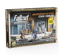 Modiphius Entertainment Ltd Fallout Wasteland Warfare: Brotherhood of Steel-Citadel Command - 5 Miniatures, 32mm Unpainted Figures, Captial Wave