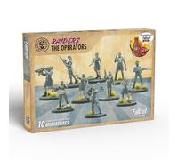 Modiphius Entertainment: Fallout Wasteland Warfare: Raiders - The Operators - 10 Unpainted Figures, Nuka World Wave, Miniatures Compatible w/Factions