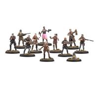 Modiphius Fallout: Miniatures - Railroad: Core Box, 10 Figures & Bases | 10 Multi-Part 32mm Scale Miniatures for Wasteland Warfare and Factions. Unpainted Wargame Set with Leaders, Heavies & Runners