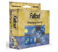 Modiphius Fallout: The Roleplaying Game Dice Set,Various | Official Fallout tabletop gaming accessory featuring 2 d20s, 1 d20 hit location die, and 4 combat dice for mechanics
