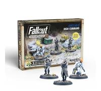 Modiphius, Fallout: Wasteland Warfare - Enclave: High Command | Expansion pack with 3 scenic bases & resin figures for 2 players strategy games, high level officer expansion for