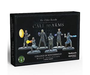 Modiphius: The Elder Scrolls: Call to Arms: College of Winterhold - 6 Figure Resin Expansion, Chapter 4, Unpainted, 32mm Miniatures, Scenic Bases, RPG