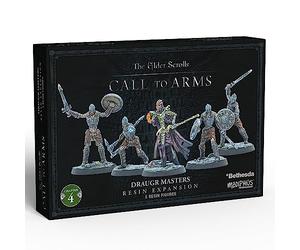 Modiphius The Elder Scrolls Call to Arms: Draugr Masters 5 Resin Figures | Chapter 4 Expansion Set with 32mm Miniatures, Dragon Priest, Wight Lord & Wights, Unpainted Resin Models with Scenic Bases