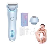 Modira Mermaid Shaver - Waterproof Electric Razor for Women, Cordless 2 in 1 Electric Lady Shaver, Rechargeable Painless Razor (Blue)