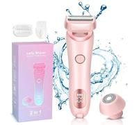 Modira Shaver, Modira Mermaid Shaver, 2 in 1 Electric Lady Shaver for Women, Waterproof Electric Razor, Bikini Trimmer with LED Display, Wet & Dry Cordless Painless Razor for Arm Leg Bikini (Pink)