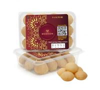 Modison Pani Puri (80 Pcs) Ready-to-Eat Indian Street Food Snacks | Authentic Golgappa Crispy Shells | Savoury Chaat Sharing Pack in Clear Stay-Fresh Jar - (Pack of 2)