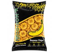 Modison Pepper Banana Wafers,Crunchy Banana Chips With a Peppery Twist | Infused with Bold Black Pepper | Ideal for Snacking, Parties, or Travel | Irresistible Savory Kick 180gm