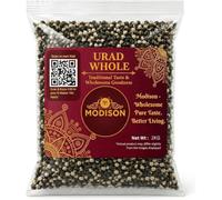 MODISON Urad Whole 2KG, Whole Black Gram Lentils, High Fibre Pulses, Protein Source, Ideal for Dal, Curry, Rice Dishes, Soups & Traditional Recipes, Vegan & Vegetarian Pantry Staple