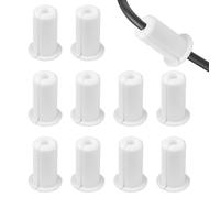 Modixun 10 Pack Cable Grommet for 19mm Wall Hole, Silicone Wall Cable Pass Through Bushing Grommet Cable Routing Kit Cord Cover Hider for Starlink Ethernet Wire (White)
