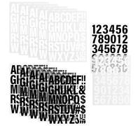 Modixun 12 Sheets 500pcs Iron on Letters and Numbers for Clothing, 2 Inch Vinyl Heat Transfer Letters with A-Z, 0-9 Iron-on Alphabet Numbers for Fabric T-Shirt, Black + White
