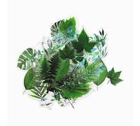 Modixun 160pcs Flower Plant Stickers,20 Patterns PET Transparent Decorative Stickers, Floral Scrapbooking for Craft Album Journal, Style C