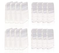 Modixun 16Pack Clear Rubber Furniture Leveling Wedges, 2 Heights, Flexible and Firm Leveler Wedges, Anti Slip and Stackable Toilet Shims, Table Shims, Bed Shims