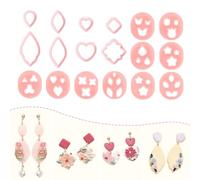 Modixun 18 Pack Polymer Clay Cutters for Earrings, Geometric Shapes Flower Butterfly Leaf Polymer Clay Molds Jewelry Making Tools