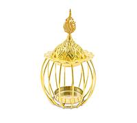 Modixun 2 Functions Metal Incense Censer, Gold Hollow Candle Holders, Premium Incense Burner, Bakhoor Burner for Yoga, Spa & Aromatherapy, Style A