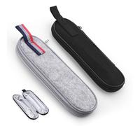 Modixun 2 Pack Utensil Travel Case Carrying Bag, Felt Cutlery Utensil Pouch Zipper Flatware Holder Portable Silverware Storage Sleeve for Chopsticks Straw Spoon Knife Fork