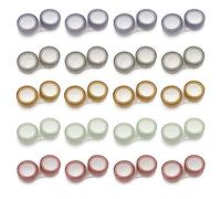 Modixun 20 Pack Clear Contact Lens Case, 5 Colors Leak-Proof Bulk Contact Cases, Contact Lenses Holder Kit, Compact Eye Contact Case with L/R Mark, Style A