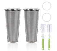 Modixun 2pcs Cold Brew Filter - Cold Brew Coffee Filter for 32oz Wide Mouth Mason Jar Cold Brew Coffee Maker Pitcher, 304 Stainless Steel Mesh Cold Brew Strainer Infuser for Iced Coffee Tea Maker
