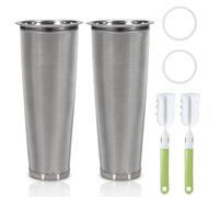Modixun 2pcs Cold Brew Filter - Cold Brew Coffee Filter for 64oz Wide Mouth Mason Jar Cold Brew Coffee Maker Pitcher, 304 Stainless Steel Mesh Cold Brew Strainer Infuser for Iced Coffee Tea Maker