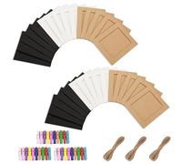 Modixun 30pcs Paper Picture Frames 3x4, Cardboard Photo Frames, Hanging Picture Frames Photo String with Clips for Wall Photo Banner Photo Garland Display, 3x4