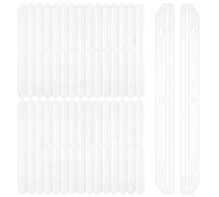 Modixun 32Pcs 3 Hole Punched Magazine Holder, Magazine Organizer for Storage, 3 Ring Binder Insert Strips Magazine File Holder for Collectors, Translucent