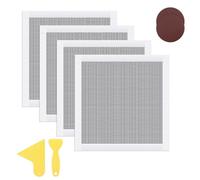 Modixun 4 Pack Drywall Repair Kit Self Adhesive, 30 x 30cm for Large Hole, Fiberglass Mesh Aluminum Sheet Drywall Patch for Wall Ceiling Repair with 2 Sandpaper & 2 Scraper
