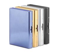 Modixun 4 Pack RFID Blocking Credit Card Holder, Stainless Steel Slim Small Credit Card Wallet, 6 Slots Metal Hard Case Protector Business Card Holder for Men Women