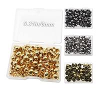 Modixun 400pcs Brads Round Fasteners, 4 Colors Paper Fasteners with Storage Box, Metal Brads Fasteners Split Pins for Art Craft Scrapbooking DIY Supplies, 8mm×15mm