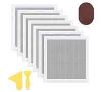 Modixun 7 Pack Drywall Repair Kit Self Adhesive, 30 x 30cm for Large Hole, Fiberglass Mesh Aluminum Sheet Drywall Patch for Wall Ceiling Repair with 4 Sandpaper & 2 Scraper