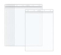 Modixun Heavy Duty A4 Wallets Sheet Protectors, Waterproof Zip-Lock Hard Paper Sleeves Clear A4 Pocket Folders for Document Certificate Photo Wall Sign Holder, 10 Pack