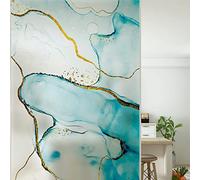 Modixun Marble Window Privacy Film, Non-Adhesive Static Window Cling Frosted Glass Film, Decorative Vinyl Glass Covering, 40x 100cm, Style E