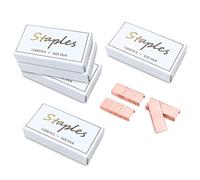 Modixun Rose Gold Staples 24/6mm 5000pcs for Desktop Stapler, 1/4" Length Leg, 50 Staples per Strip, 5 Box
