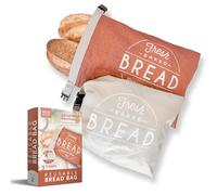ModKitchn Reusable Bread Bags for Homemade Breads - 2-Pack XL Sourdough Bread Bags | Keeps Sourdough Fresh for a Week | Freezer Safe Reusable Container Storage for Sour Dough and Artisan Loaves