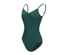 ModLatBal Grils and Women's Camisole Ballet Leotards with Adjustable Straps for Adult Dance Bodysuit, Dark Green, Medium