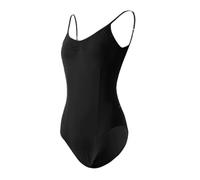 ModLatBal Grils and Women's Camisole Ballet Leotards with Adjustable Straps for Adult Dance Bodysuit, Black, X-Small