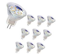MODOAO 10 Pack LED MR11 Light Bulbs, GU4 Bi-Pin Base Led Bulbs,5W 12V DC/AC Halogen Bulbs, Spot Light Bulb Lighting,Warm White(3000k)