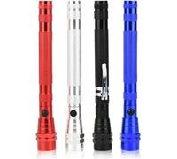 MODOAO Gifts for Men, Telescoping Magnetic Flashlights, 4 Pack Magnetic Telescopic Elastic Picking Tools, LED Telescopic Flexible Extensible Flashlights, for Easy Retrieval of Metal Tools