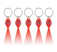 MODOAO LED Keychain Small Torch Light, 5 Pack Red Light Mini Keychain Flashlight, Multifunctional Keychain Emergency Light, Portable Keyring Flashlight for Camping, Hiking, Traveling, Outdoor