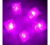MODOAO Light Up Ice Cubes Light, 12 Pack for Drinks Pink LED Liquid Sensor Ice Cubes Lamp Neon Light up ice Cubes, for Christmas Party Wedding Club Bar Champagne Tower Decoration