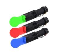 MODOAO Mini LED Flashlight Green/Red/Blue Light Light Torch 3 Modes Light for Camping, Hiking, Night Vision, Night Fishing,Night Ride (3 Pack)