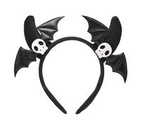 MODODO Masquerade Devil Horn Headband with Skull & Wings Halloween Teen Role Play Tiara