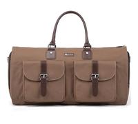 Modoker Garment Convertible Weekender Bag,Carry on Canvas Garment Duffle Bag Heavy Duty Overnight Bags for Men Women, Brown