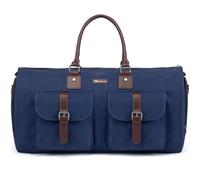 Modoker Garment Convertible Weekender Bag,Carry on Canvas Garment Duffle Bag Heavy Duty Overnight Bags for Men Women, Blue