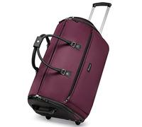 Modoker Rolling Garment Bags for Travel with Shoe Pouch Canvas Garment Bag, Red, Baseline - Compact Garment Bag